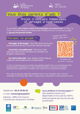 Affiche Questionnaire Projet Groupe Parents d'Ados - PAEJ Le Cocon et LRP - ARPEJ.png